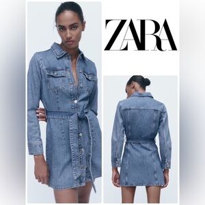 Zara Doro Mini Denim Dress